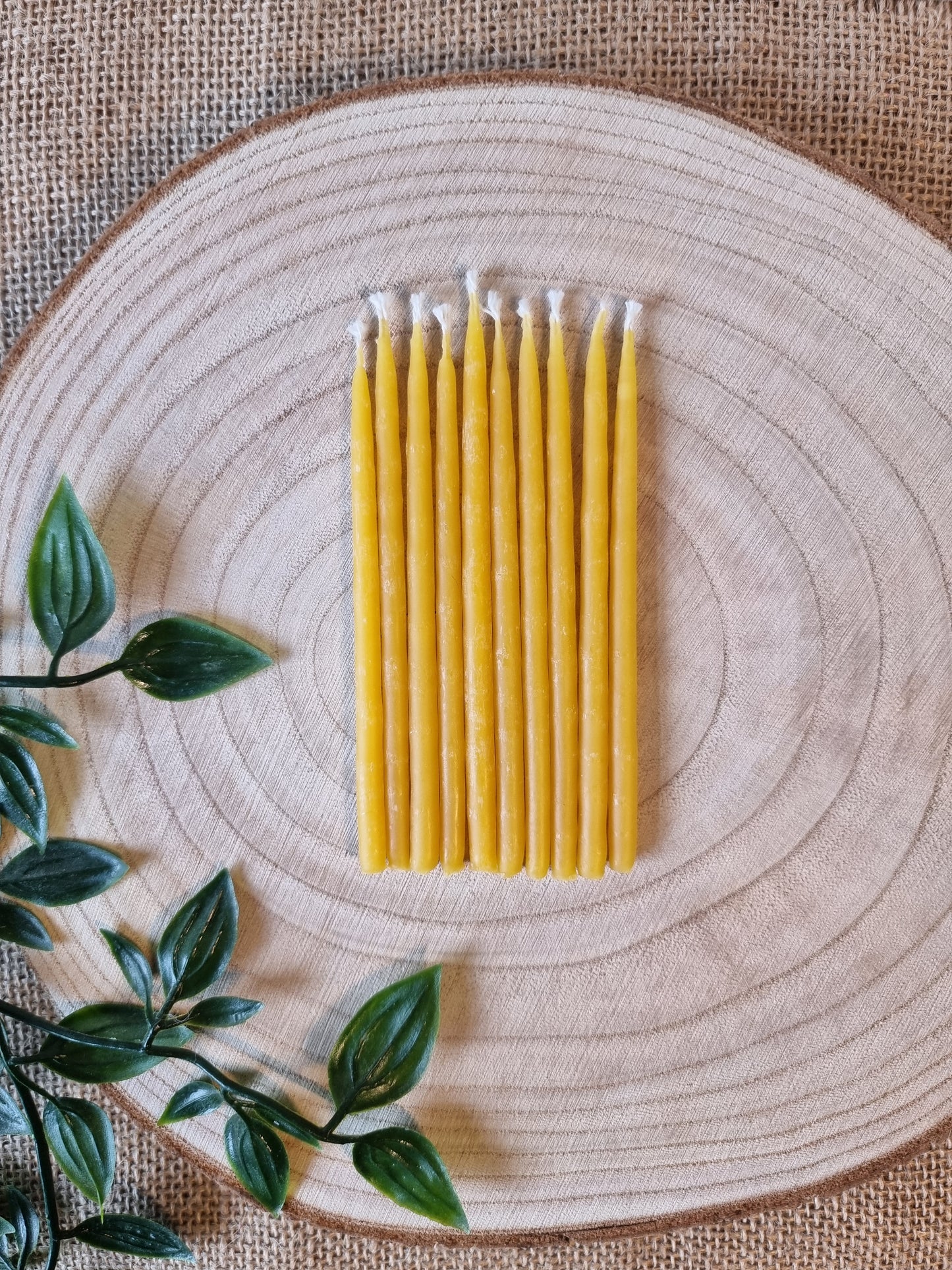 Beeswax Birthday-Party Candles Pk 10