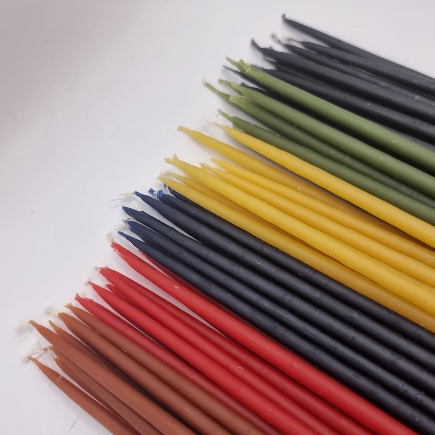 Thin Taper Beeswax Candles 10 pack