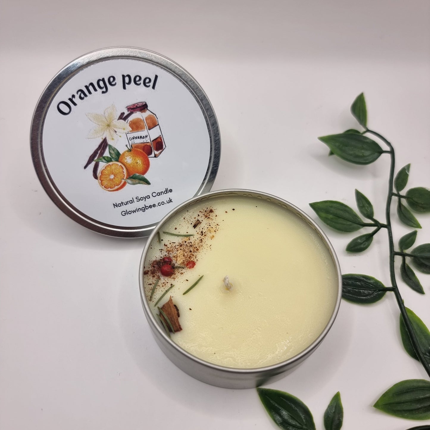 Glowing Bee Natural Soy Wax Orange Peel Candle (1pc)