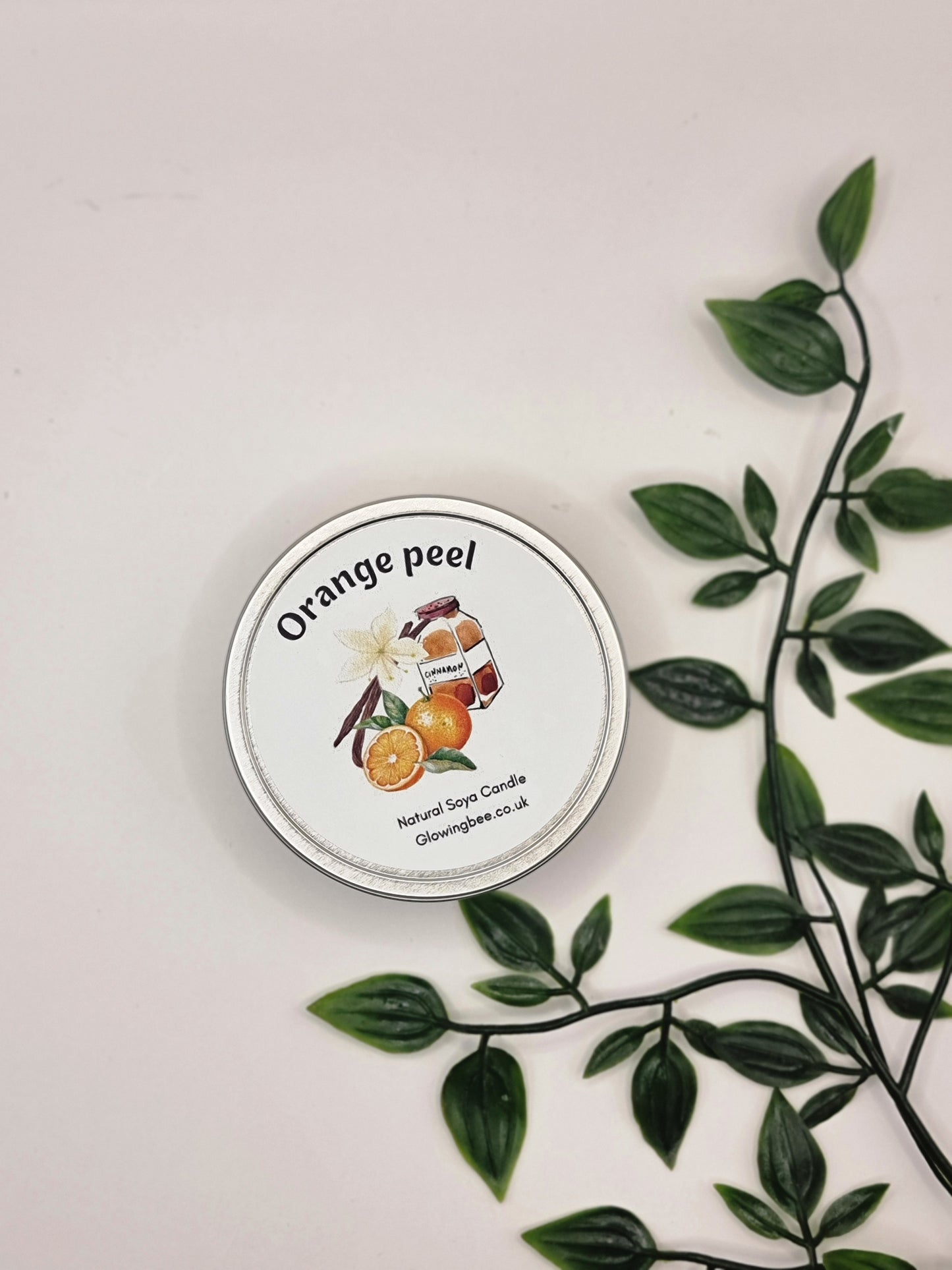 Glowing Bee Natural Soy Wax Orange Peel Candle (1pc)