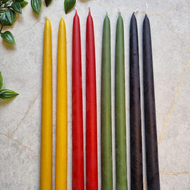 Beeswax Taper Dinner Candles pk 2