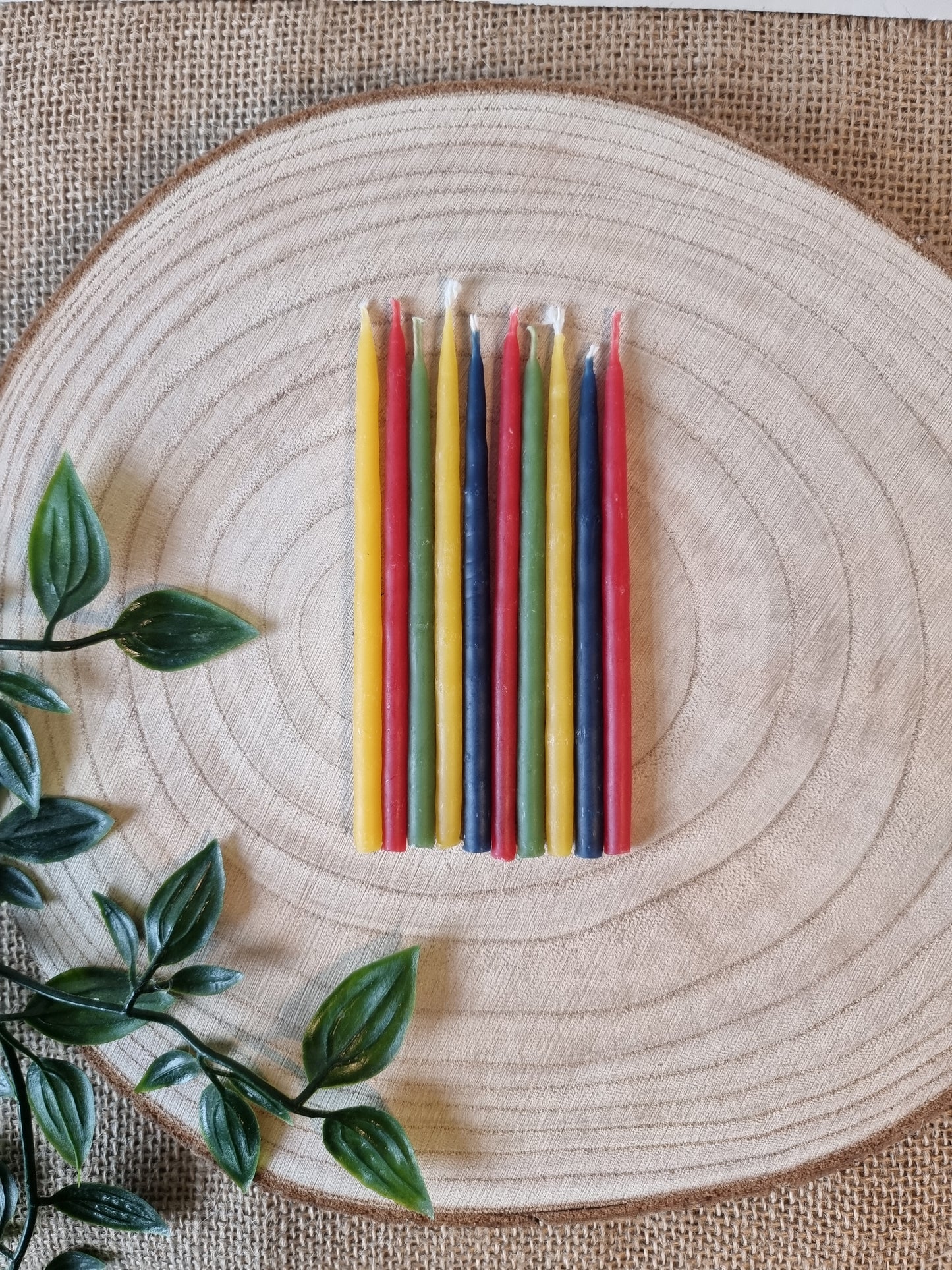 Beeswax Birthday-Party Candles Pk 10