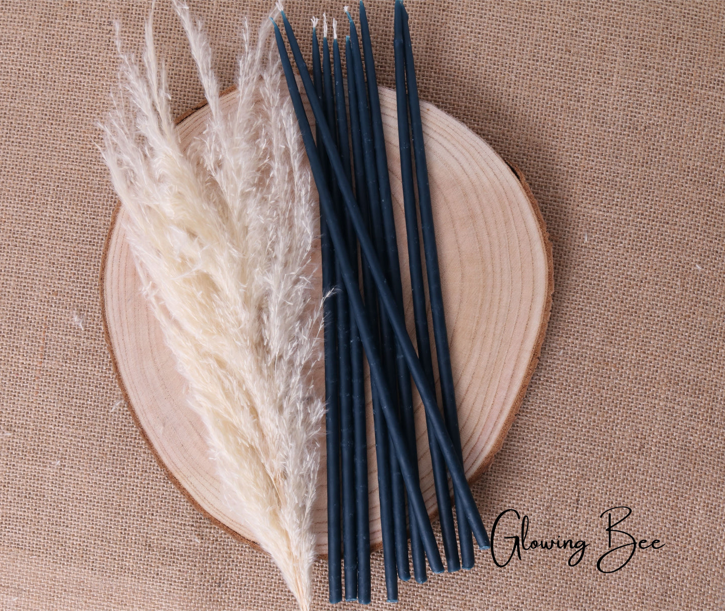 Thin Taper Beeswax Candles 10 pack